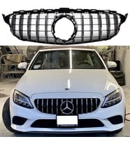 Mercedes w205 gtr ön panjur ızgara seti krom-siyah 2019 sonrası