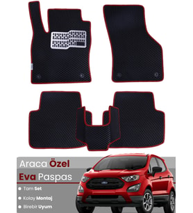 FORD ECOSPORT (2013-2024) Uyumlu EVA Paspas Tam Set–Araca Özel,Su Geçirmez,Kolay Montaj