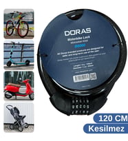 Doras Bisiklet Elektrikli Scooter Mobilet Bebek Arabası Çelik Kesilmez Şifreli Kilit B6000