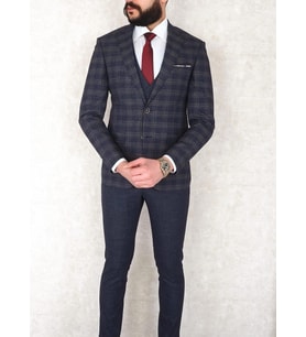 Jan Carlucci Slimfit Yelekli Drop 6 Takım