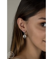 Union Swarovski Crystal Kadın Beyaz Sallantılı Gümüş Küpe