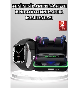 Ucuz ve Kaliteli Kulaklıklı Saat Seti Bluetooth Bağlantılı Akıllı Saat ve Kulaklık