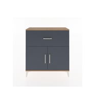 Arges Şifonyer Tek Raflı Tek Çekmeceli 2 Kapaklı 88x30x96 Çam-Antrasit