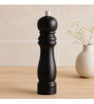 Siyah Ahşap Tuz ve Baharat Öğütücü - Büyük (Ø4.5 cm x 19.5 cm)