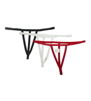 ASM1205 Kadın 3 Li Renkli Özel Bölgesi Açık G-String