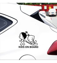 19Cm Araba Bebek Var Sticker Yapıştırma Etiket Sİyah Renk