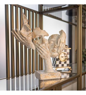 Görmedim Duymadım Bilmiyorum Mask Biblo Krem Gold, Mask Biblo, Yeni Yıl Hediyesi