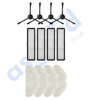 Dreame D10S, D10S PRO, D9 MAX GEN2 Uyumlu 4 Yan Fırça 4 Filtre 4 Mop PKT-iasgf0000227