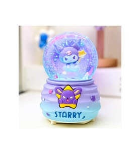 Yıldızlı Sanrio kuromi Orta Boy Işıklı Müzikli Kar Küresi