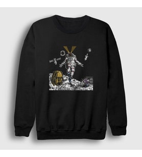 Presmono Unisex Siyah Astronaut Astroworld Travis Scott Sweatshirt 42289tt