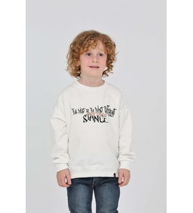 Toontoy Erkek Çocuk Tnty Design Baskılı Sweatshirt (Ekru)