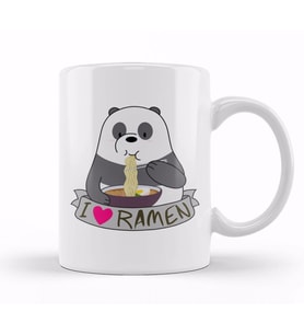 Panda Ramen Kupa Bardak Porselen