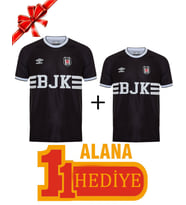 Beşiktaş Orijinal Nostalji Antrenman Forma 1 Alana 1 Hediye (Siyah)