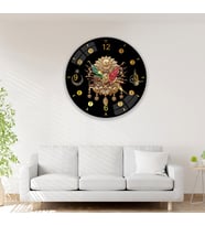  Osmanlı Arması Cam Saat - 40 cm