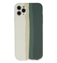 Newface Apple iPhone 11 Pro Kılıf Ebruli Lansman Silikon - Beyaz-Gri