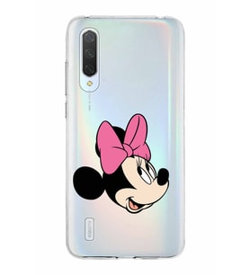 Xiaomi Mi 9 Lite Uyumlu Kapak Minnie Mouse Tasarımlı Şeffaf Silikon Kılıf