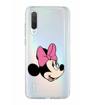 Xiaomi Mi 9 Lite Uyumlu Kapak Minnie Mouse Tasarımlı Şeffaf Silikon Kılıf