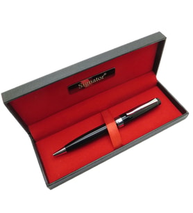 Signator® T484 Siyah Krom Tükenmez Kalem  İsme Özel Kalem  Hediyelik Kalem (Karışık)