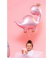 Pembe Dinazor Folyo Balon Dinozor Balon