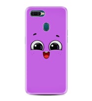 Oppo A5S A15 A16 A54 A55 A73 A74 Kılıf Desemli Silikon Purple Sweety 1717