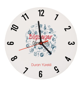 Bilgisayar Öğretmenlerine Özel Kişiselleştirilebilir Duvar Saati