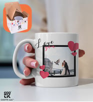 Kişiye Özel Love You Yazılı Fotoğraf Baskılı Premium Porselen Kupa - GDTK-901021