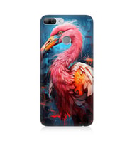 Huawei Honor 9 Lite Uyumlu Pembe Albatros Kuş Desenli Silikon Kılıf