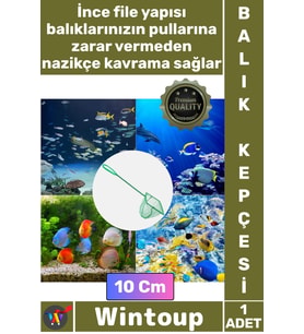 #AkvaryumKepçesi Profesyonel Kaliteli Dayanıklı İnce Fileli Akvarist Akvaryum Balık Kepçesi 10 Cm