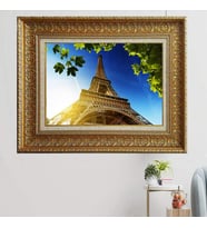 Gold Altın Kalın Çerçeveli Paspartulu Tablo vvb1318