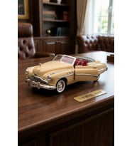 Motormax 1:18 1949 Buick Roadmaster Diecast Model Araba - Bej - Metal Koleksiyon Araç Lisanslı
