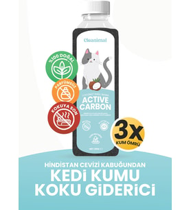 Kedi Kumu Koku Giderici –%100 Doğal Hindistan Cevizi Aktif Karbon – 250g