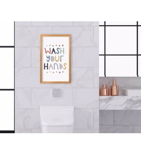 BK Home Banyo Tuvalet Dekoratif Retro Ahşap Tablo-9