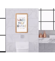 BK Home Banyo Tuvalet Dekoratif Retro Ahşap Tablo-9