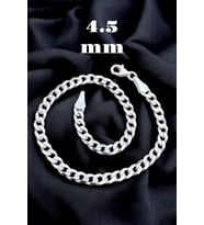 925 Ayar Gümüş 4.5 mm Gurmet Modeli Erkek Gümüş Bileklik