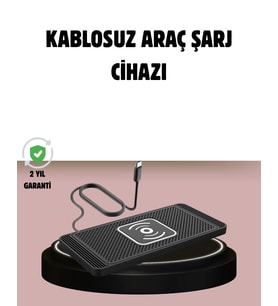 Manyetik Kablosuz Araç Şarj Cihazı - Hızlı Şarj, Kaymaz Taban, Güvenli Kullanım
