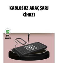 Manyetik Kablosuz Araç Şarj Cihazı - Hızlı Şarj, Kaymaz Taban, Güvenli Kullanım