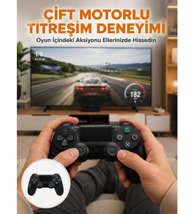 Kablosuz Titreşimli Oyun Kolu – Yüksek Hassasiyetli Analog Kontrol ve Ergonomik Tutma Yeni Nesil