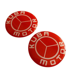 Kuba Logo Damla Etiket 5X5CM 2Li Kırmızı