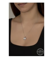 Crystal Taşlı 925 Ayar Gümüş Kolye
