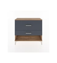Arges Şifonyer 2 Çekmeceli 88x30x80 Çam-Antrasit