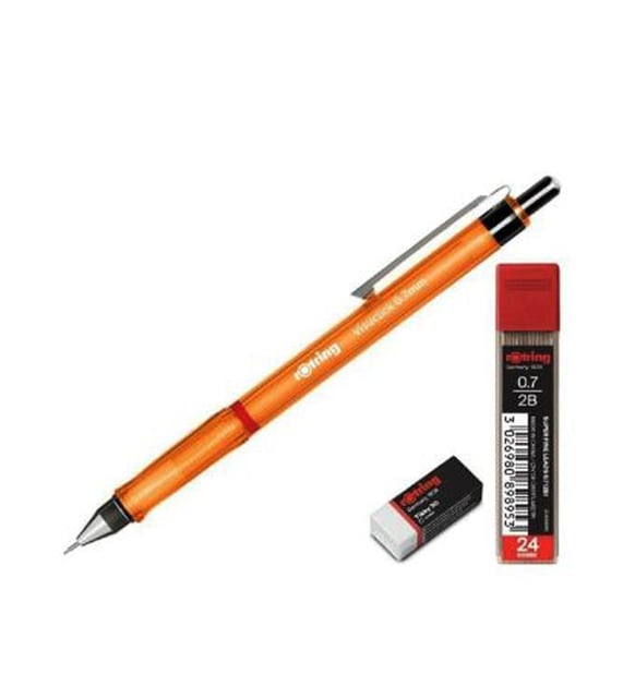 Pack De 12 Lápices Mecánicos ROtring Visuclick - Punta 0.7 Mm, Mina 2B, Color Verde, Con Agarre Triangular
