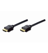 DIGITUS HDMI High Speed with Ethernet Connection Cable, Type A, w/Ethern M/M, 2.0m, Ultra HD, 4K@30Hz, gold, bl