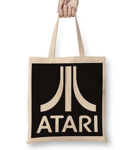 Atari Logo Oyun Game Over Bez Çanta Uzun Saplı