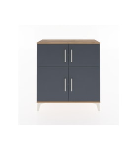 Arges Şifonyer 3 Raflı 4 Kapaklı 88x30x96 Çam-Antrasit
