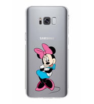 Samsung Galaxy S8 Plus  Kamera Korumalı Kapak Minnie Mouse Tasarımlı  Şeffaf  Kılıf
