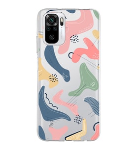 Xiaomi Redmi Note 10s Uyumlu Kapak Abstract Tasarımlı Şeffaf Silikon Kılıf