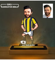 Kişiye Özel Erkek Karikatür Işıklı Taraftar Tasarımlı Biblo, Taraftar Hediyesi