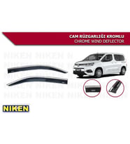 PROACE CİTY ARACA ÖZEL NİKEN KROMLU İKİLİ 2 Lİ KROMLU CAM RÜZGARLIĞI 2019 2020 2021 2022 2023 2024