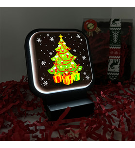 Xmas Yılbaşı Masaüstü Led Lamba/gece Lambası/usb’li Ve Uv Baskılı (leon—led Ile Neon Görünüm)