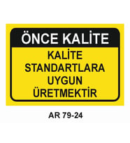 İŞ GÜVENLİĞİ UYARI LEVHASI 1 ADET PVC 21 X 29CM